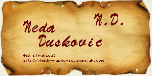 Neda Dušković vizit kartica